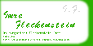 imre fleckenstein business card